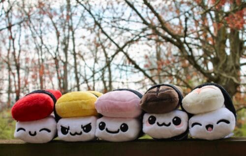 Joy Toy – Plushi Nigiri Sushi Crevette Brodée – Peluche Réaliste 20 Cm – Collection Et Décoration