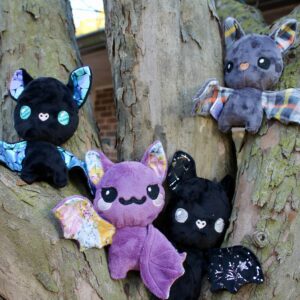 Patterned Kawaii Bat Plush